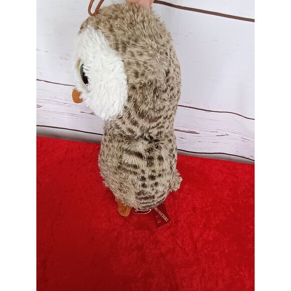 Gamble Pleasures Stuffed Plush Owl Toy 10" Soft Fluffy White & Brown - Picture 3 of 6